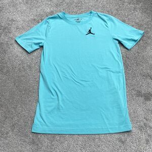 Jordan Air Embroidered T-Shirt Kids Boys XL Blue Short Sleeve Jump Man Crew Tee